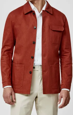 Olimpias Brick Red Heavy Cotton Stretch Twill