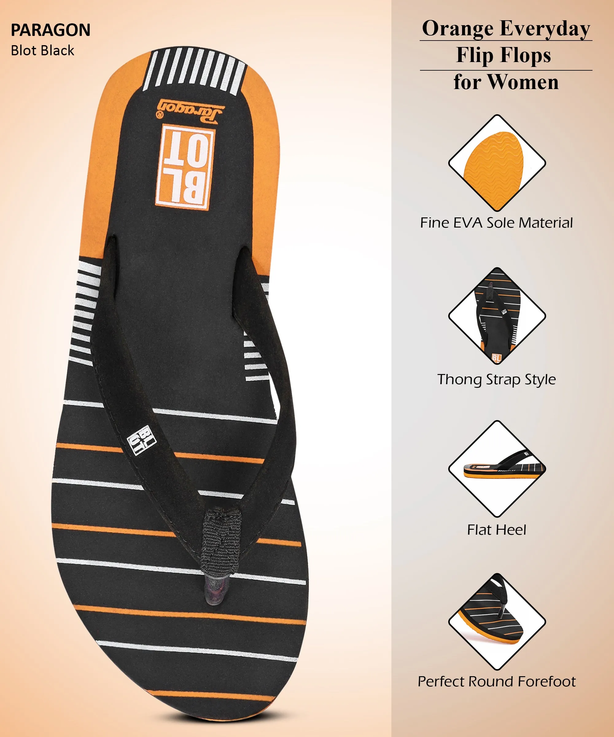 Paragon Blot K3308L Women Slippers | Lightweight Flipflops for Indoor & Outdoor | Casual & Comfortable | For Everyday Use