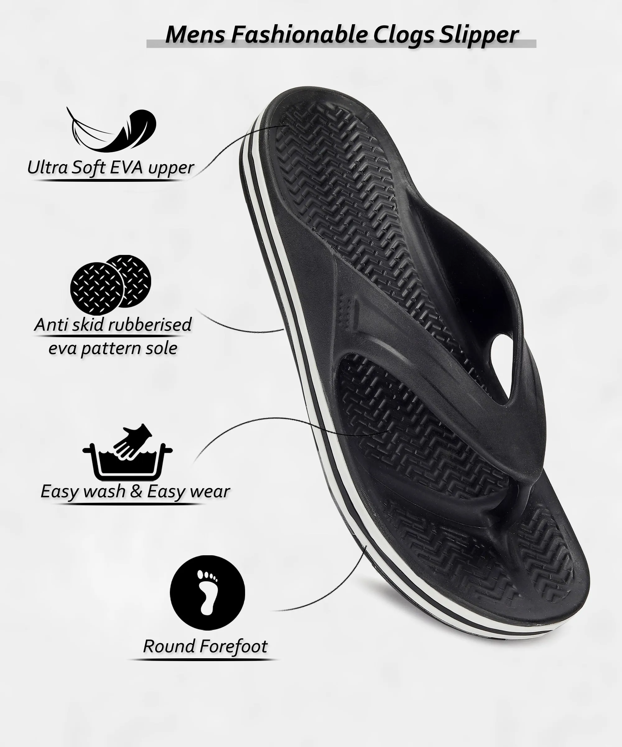 Paragon EVK3414G Men Slippers | Lightweight Flipflops for Indoor & Outdoor | Casual & Comfortable | For Everyday Use