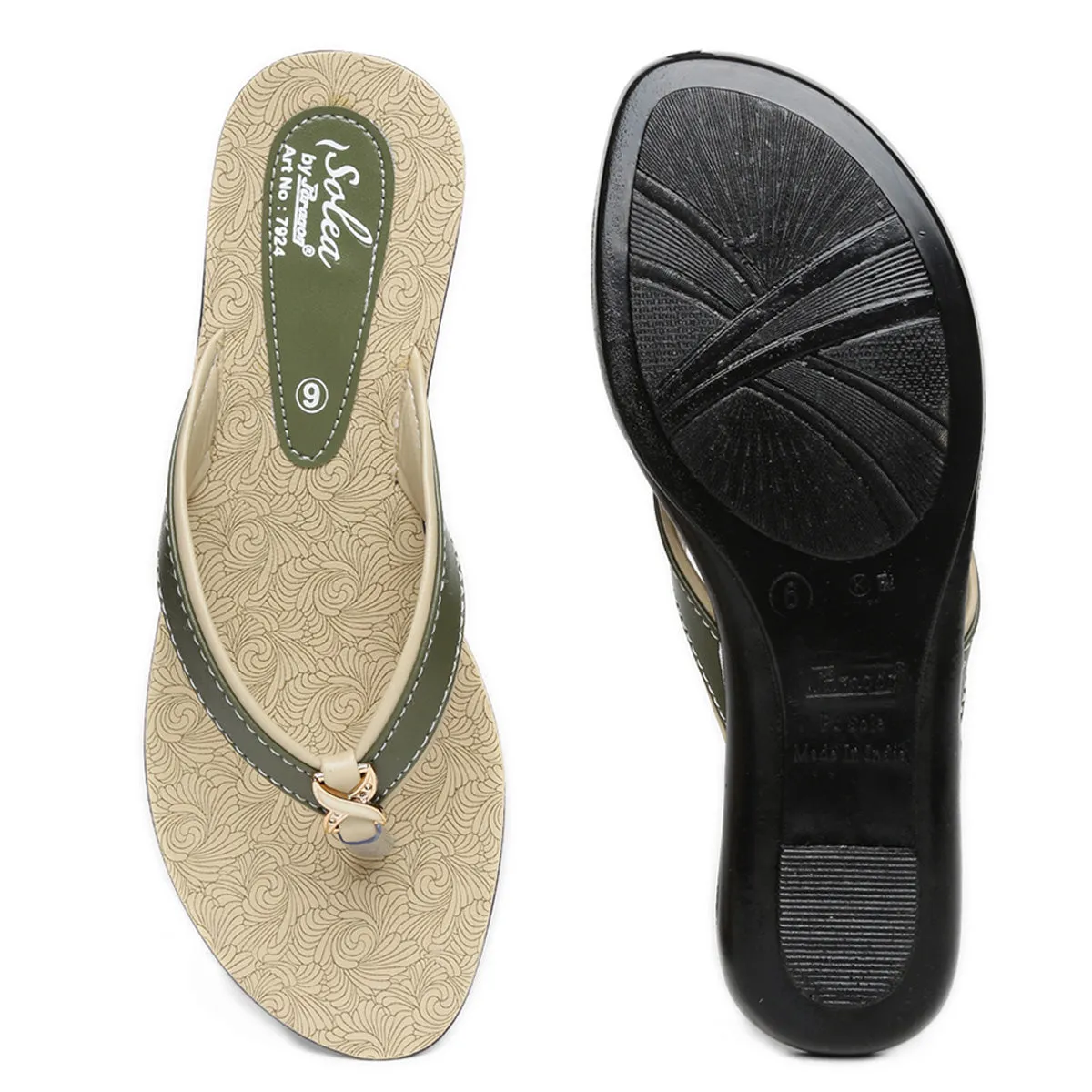 Paragon PU7924L Women Stylish Lightweight Flipflops | Comfortable soles| Casual & Trendy Slippers | Indoor & Outdoor
