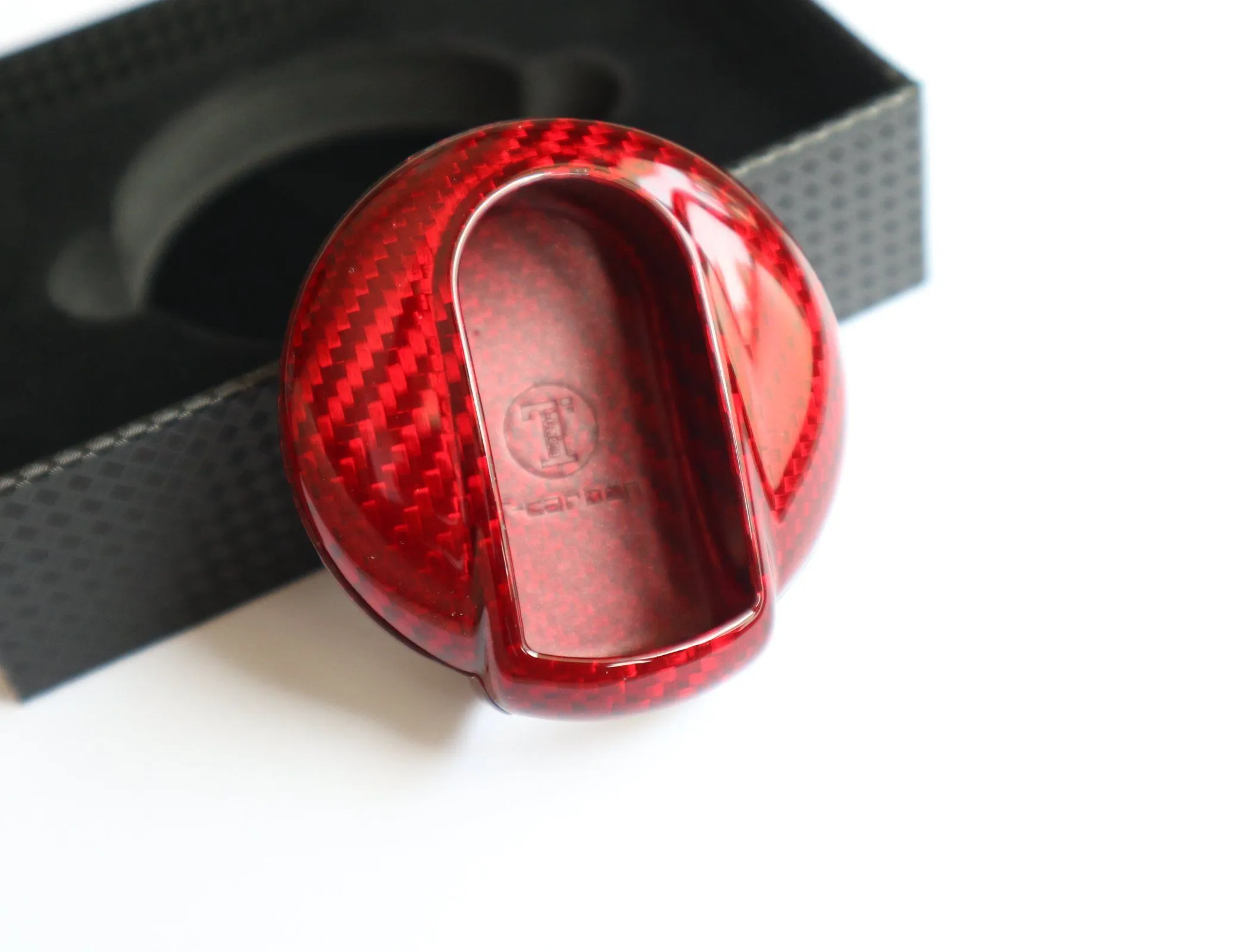Pinalloy Red Carbon Fiber Remote Key Cover Case for BMW Mini F54 F56 F55 F57 F60