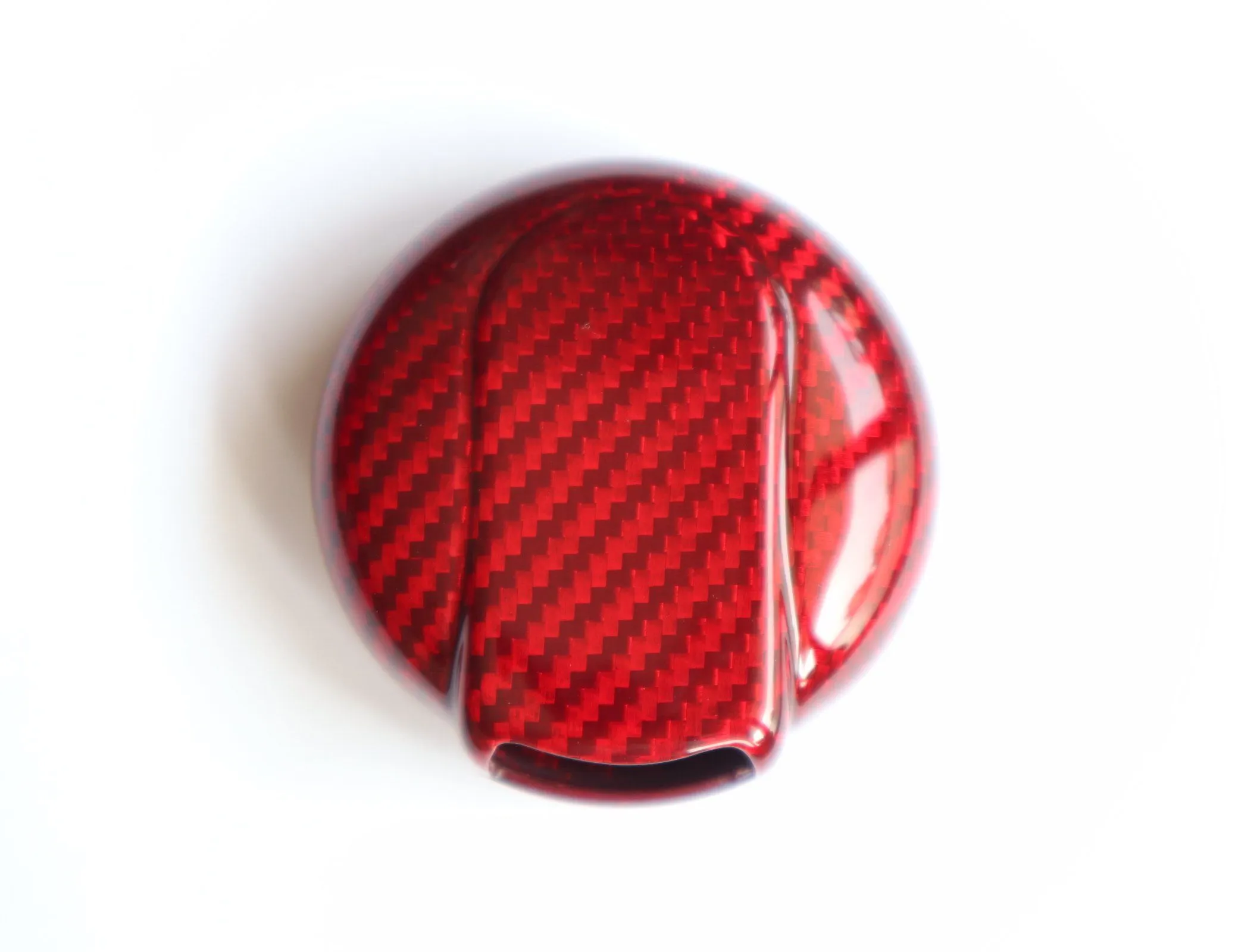 Pinalloy Red Carbon Fiber Remote Key Cover Case for BMW Mini F54 F56 F55 F57 F60