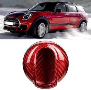 Pinalloy Red Carbon Fiber Remote Key Cover Case for BMW Mini F54 F56 F55 F57 F60