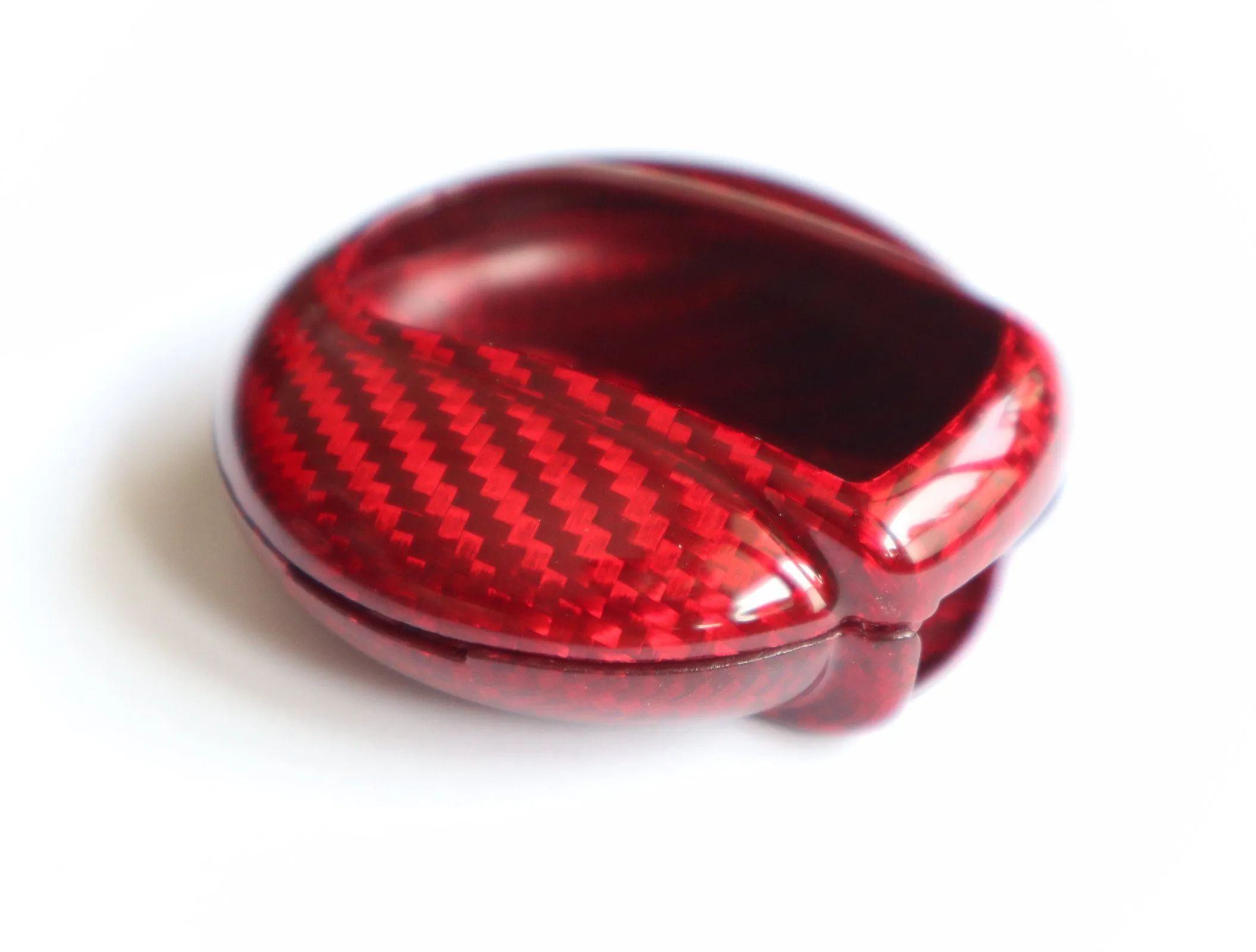 Pinalloy Red Carbon Fiber Remote Key Cover Case for BMW Mini F54 F56 F55 F57 F60