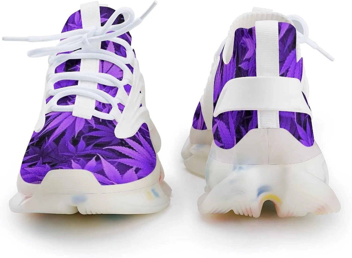 Purple Pot Leaf Weed Men's Running Sports Walking Shoes Athletic Training Shoe Breathable Non Slip Sneakers