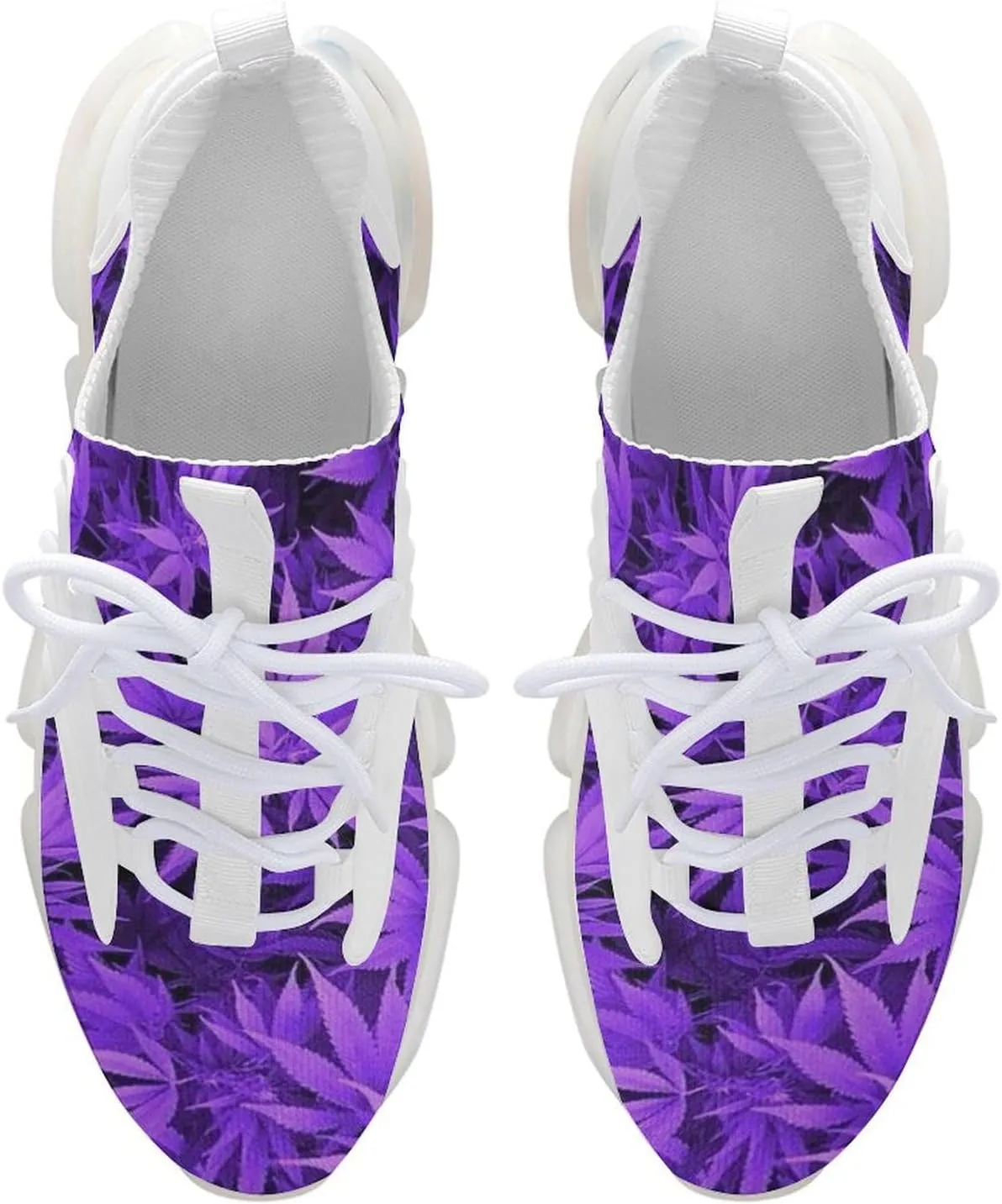 Purple Pot Leaf Weed Men's Running Sports Walking Shoes Athletic Training Shoe Breathable Non Slip Sneakers