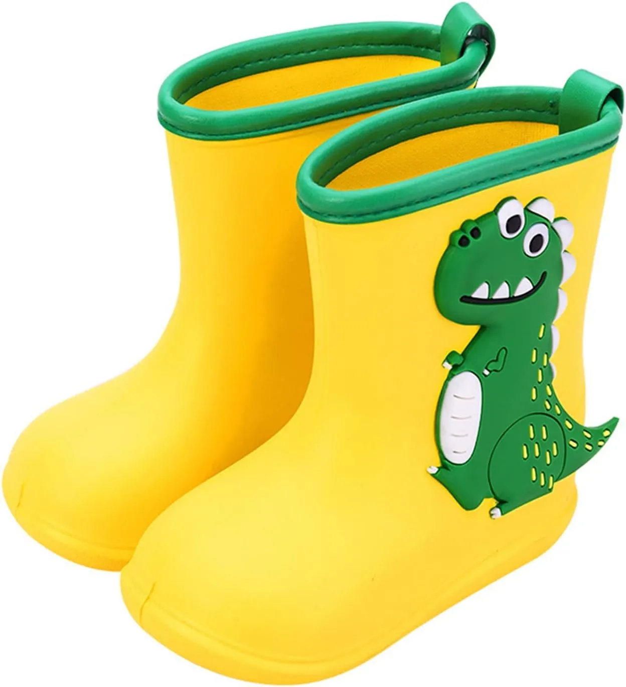 Rain Boots Toddler Children Cute Dinosaur Pull on Rainboots Boys Girls Cartoon Animals Waterproof Shoes Newborn Booties