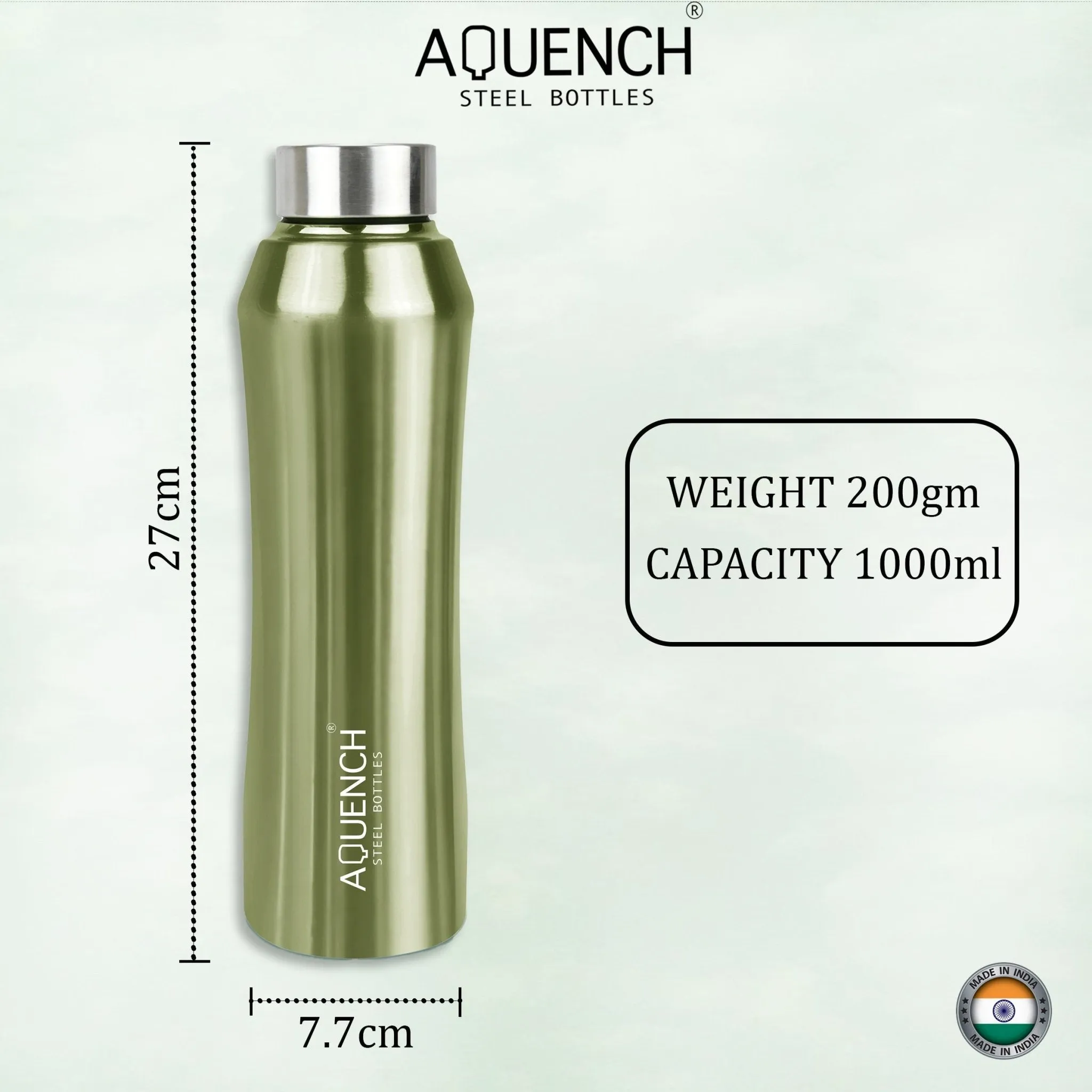 Rush Metalic Green Water Bottle