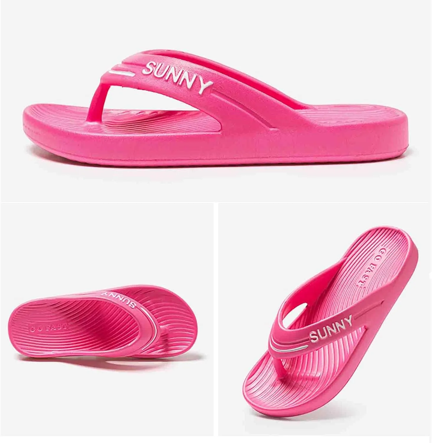 Sandals for Women Women's Arch Support Flip Flops Shower Shoes Slip on Lightweight Athletic Thong Sandals