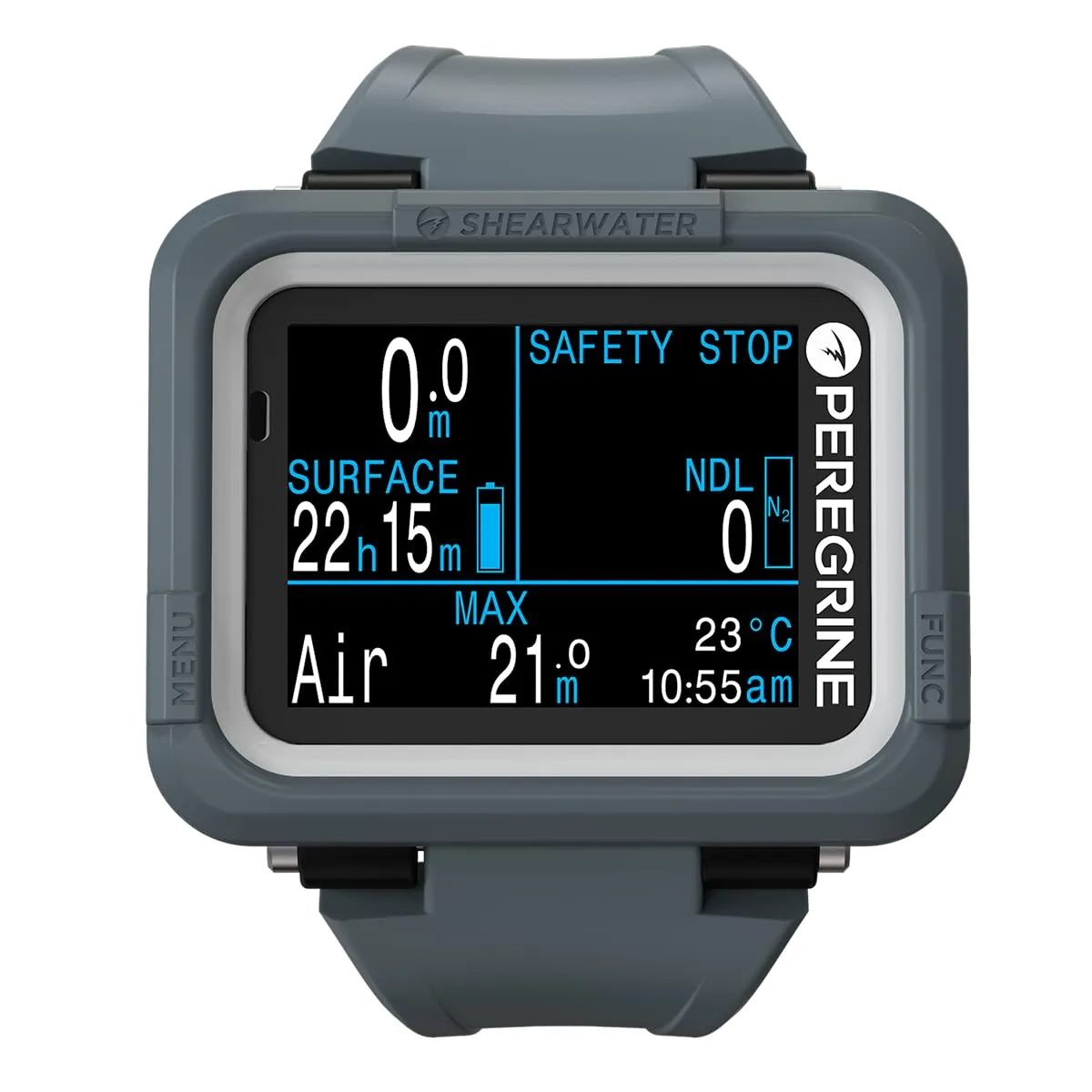 Shearwater PEREGRINE Adventures Edition Dive Computer - Air, Nitrox, 3 Gas
