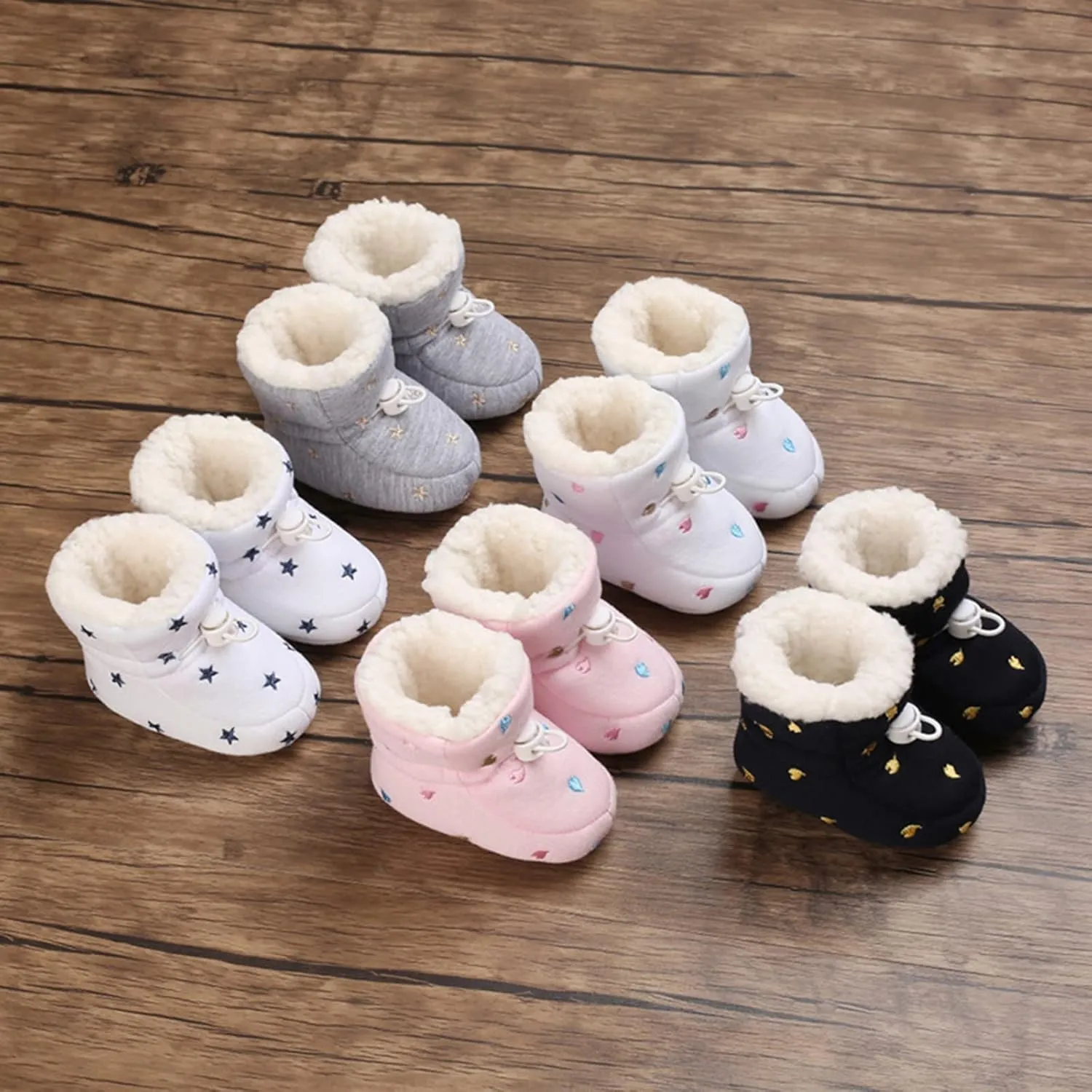 Shoes for Baby Girl Baby Shoes Fleece Warm Short Boots Shoes Fashion Printing Non Slip Breathable Nude Boots Size 3 Baby Girl Boots