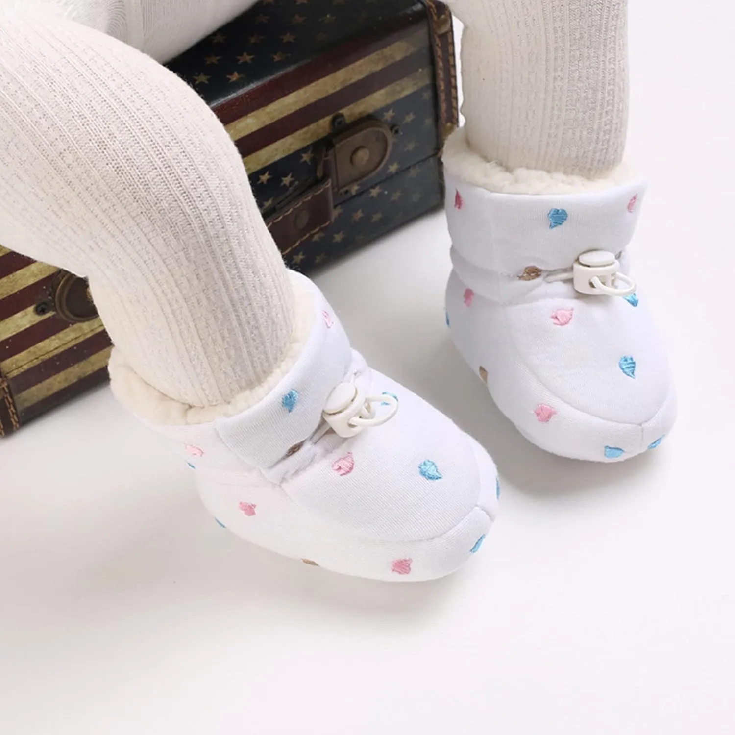 Shoes for Baby Girl Baby Shoes Fleece Warm Short Boots Shoes Fashion Printing Non Slip Breathable Nude Boots Size 3 Baby Girl Boots