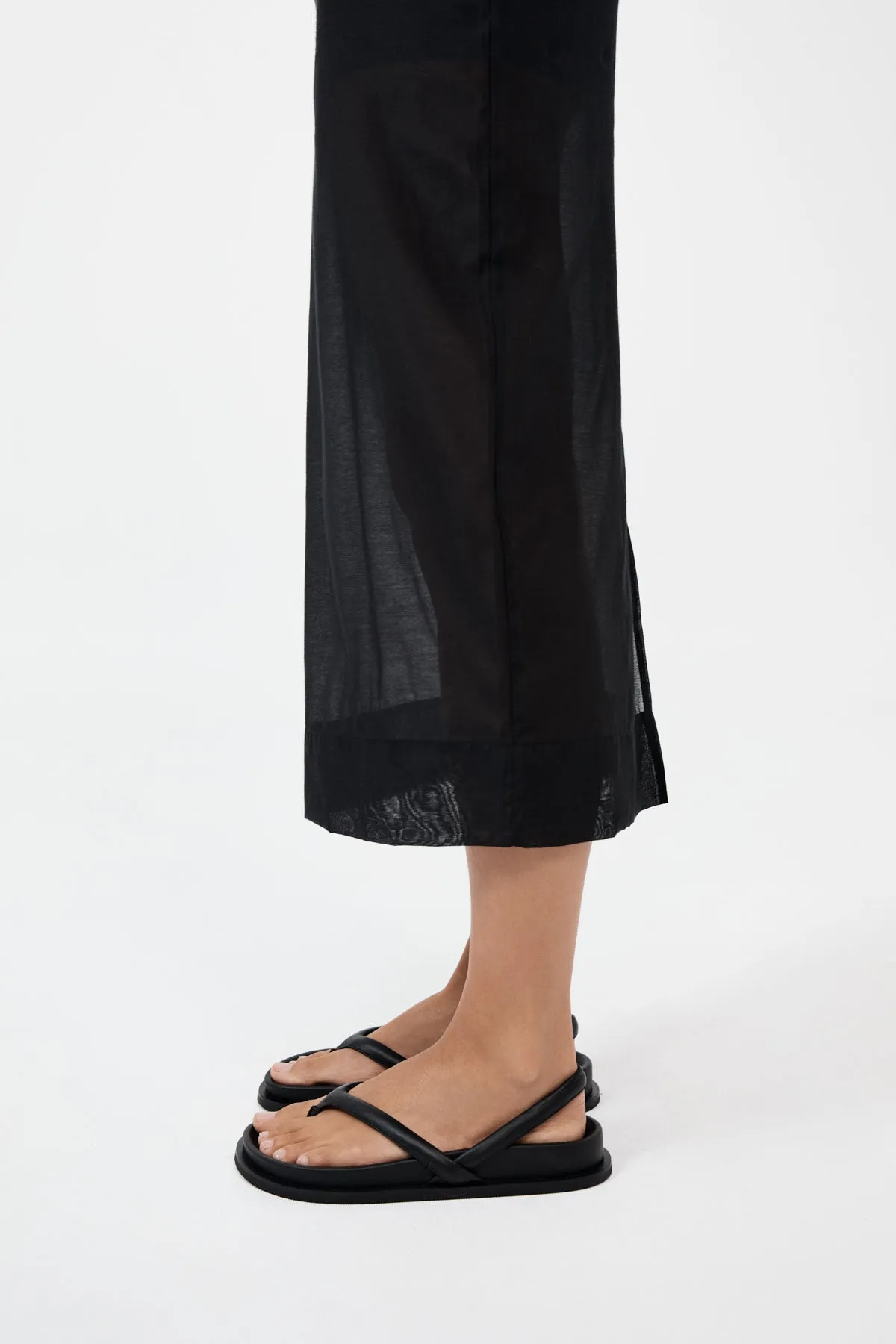 Sling Back Thong Sandal - Black