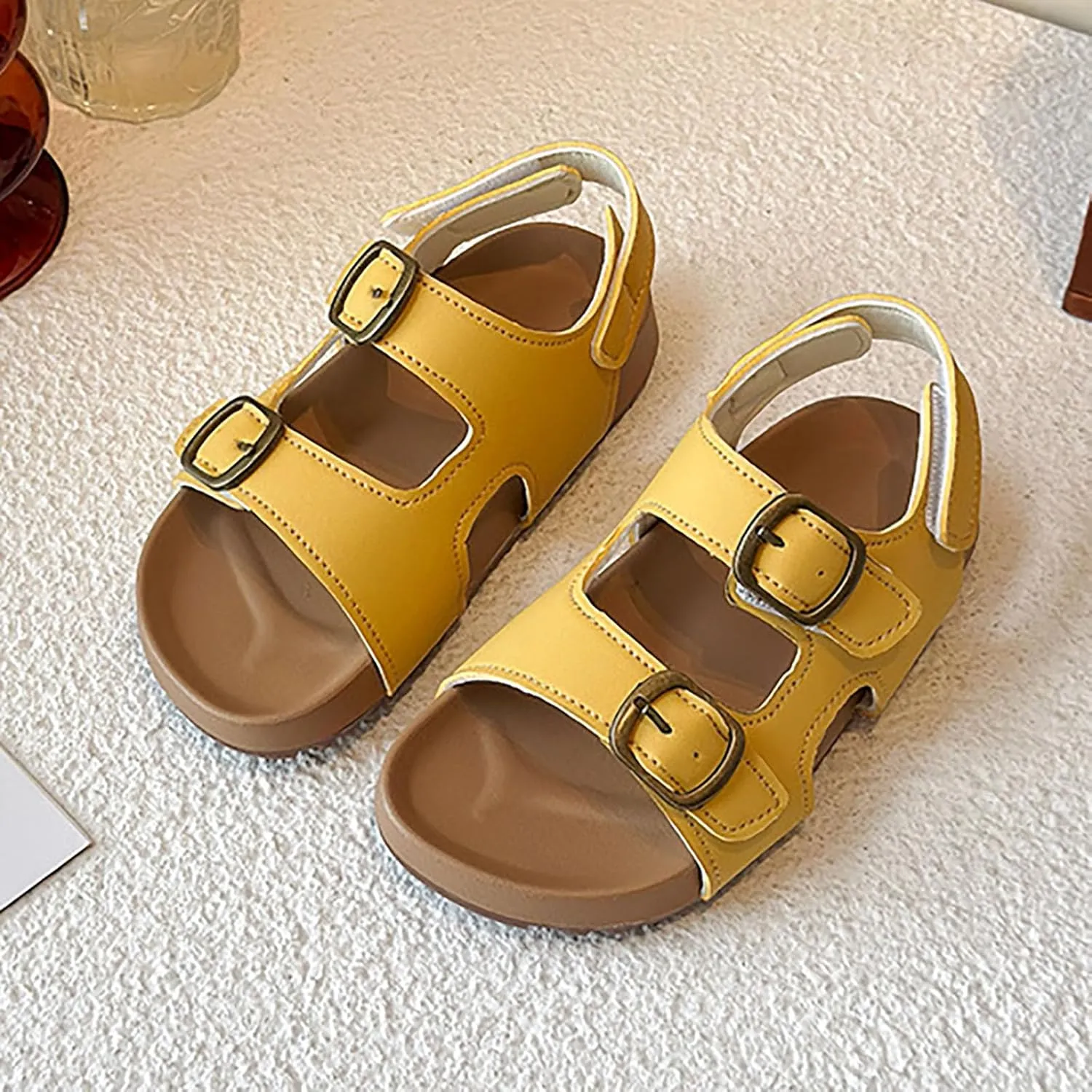 Soft Rubber Princess Flat Shoes Girls Shoes Comfortable Soft Sole Open Toe Sandals Fashionable Casual Beach Sandals Children's Adjustable Back Strap Water Sandal