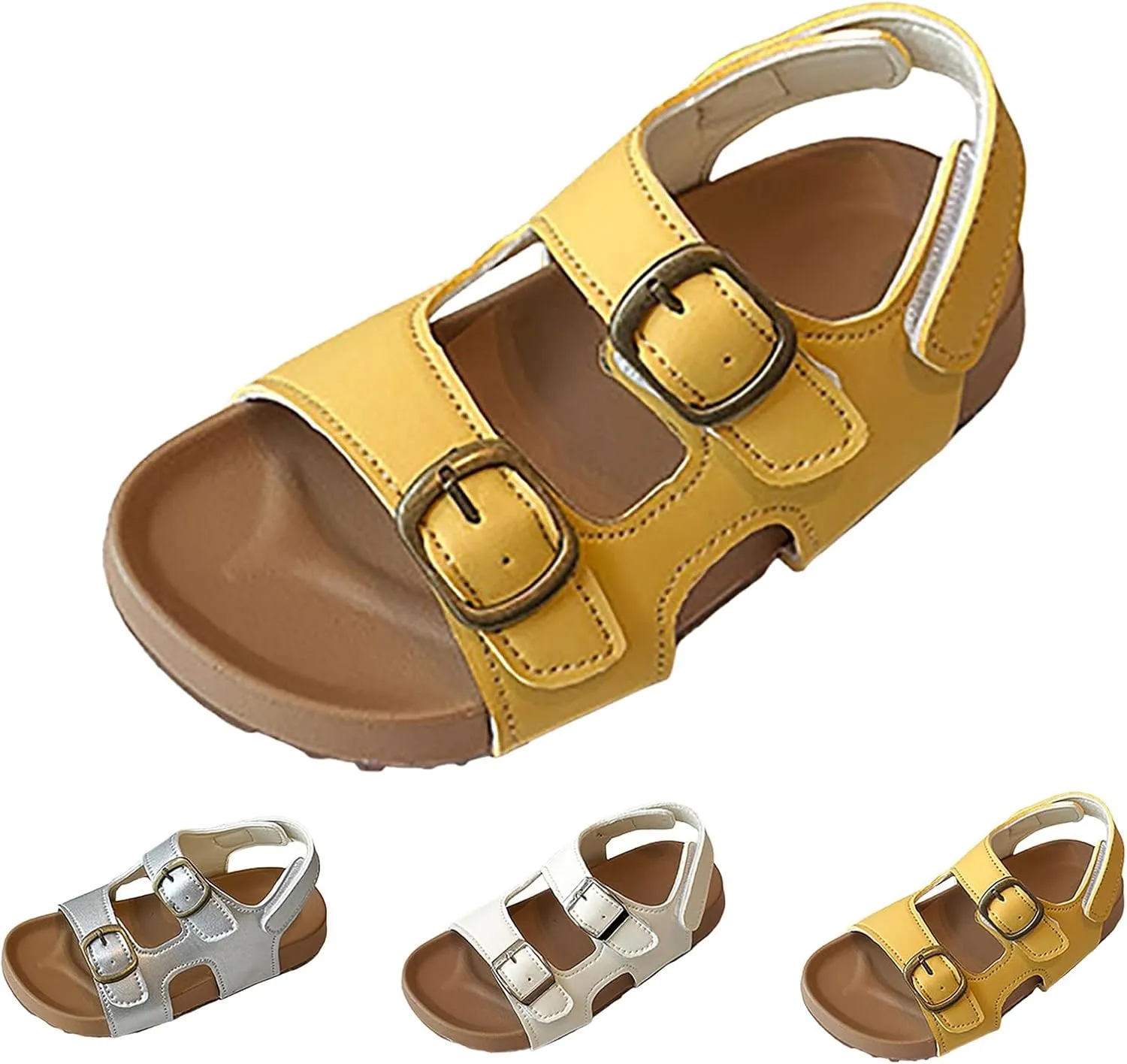 Soft Rubber Princess Flat Shoes Girls Shoes Comfortable Soft Sole Open Toe Sandals Fashionable Casual Beach Sandals Children's Adjustable Back Strap Water Sandal