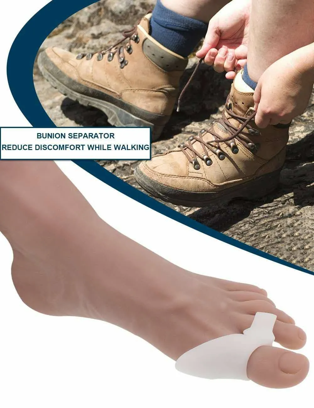 Soft Toe Gel Bunion Splint-Straightener Professional Forefoot Cushions