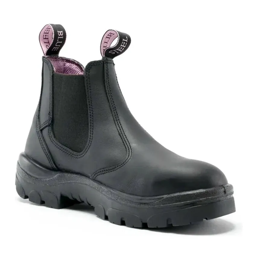 Steel Blue Black Hobart Ladies Elastic Side Steel Toe Cap Safety Boot (512701) (Pre-Order)