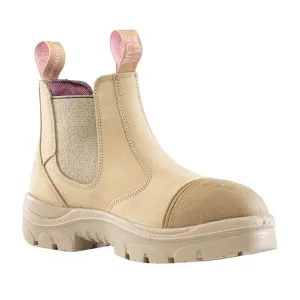 Steel Blue Sand Hobart Ladies Elastic Side Steel Toe Cap Safety Boot With Scuff Cap (512729) (Pre-Order)