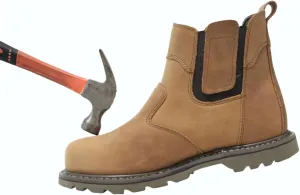 Steel Toe Safety Ankle Work Boots for Mens Made of Leather Comfortable Non-slip Waterproof Industrial Construction Safety Workboots  