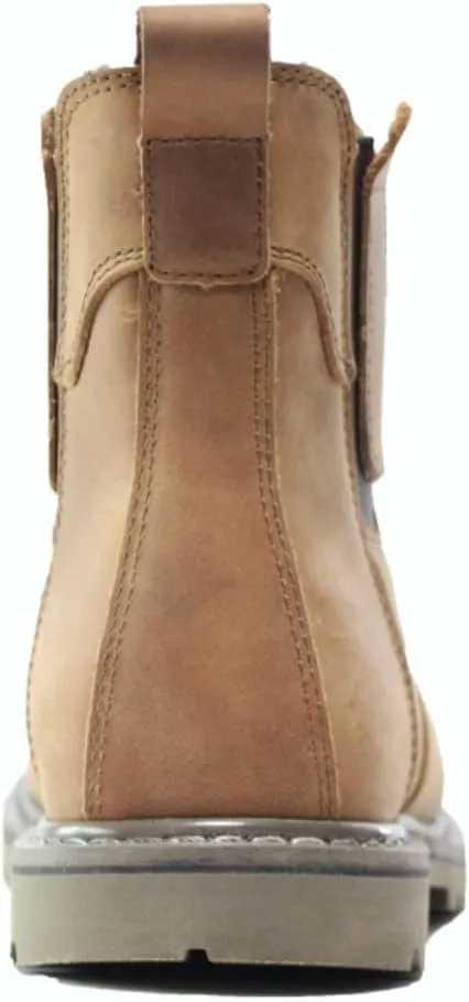 Steel Toe Safety Ankle Work Boots for Mens Made of Leather Comfortable Non-slip Waterproof Industrial Construction Safety Workboots  