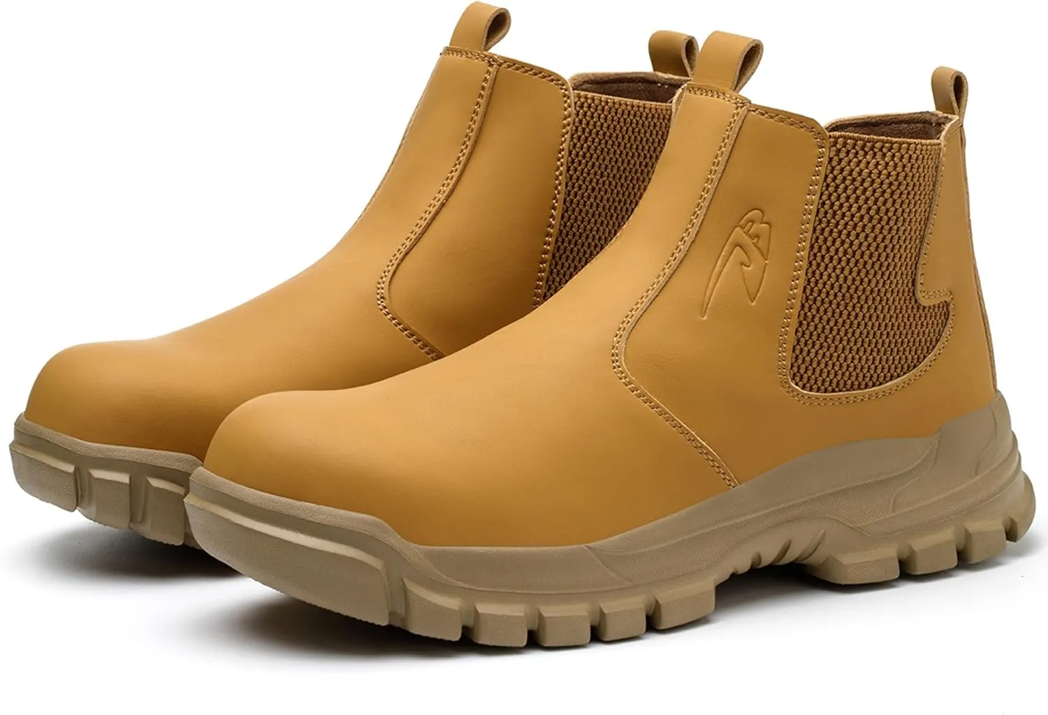 Steel Toe Slip on Work Boots for Men Industrial Construction Safety Work Shoes Lightweight Comfortable Indestructible Sneakers