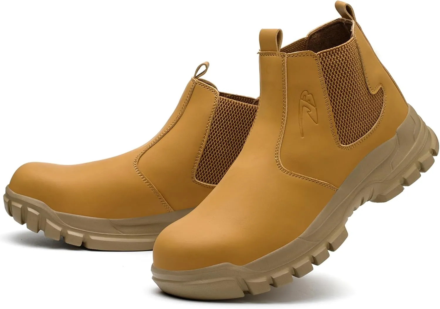 Steel Toe Slip on Work Boots for Men Industrial Construction Safety Work Shoes Lightweight Comfortable Indestructible Sneakers