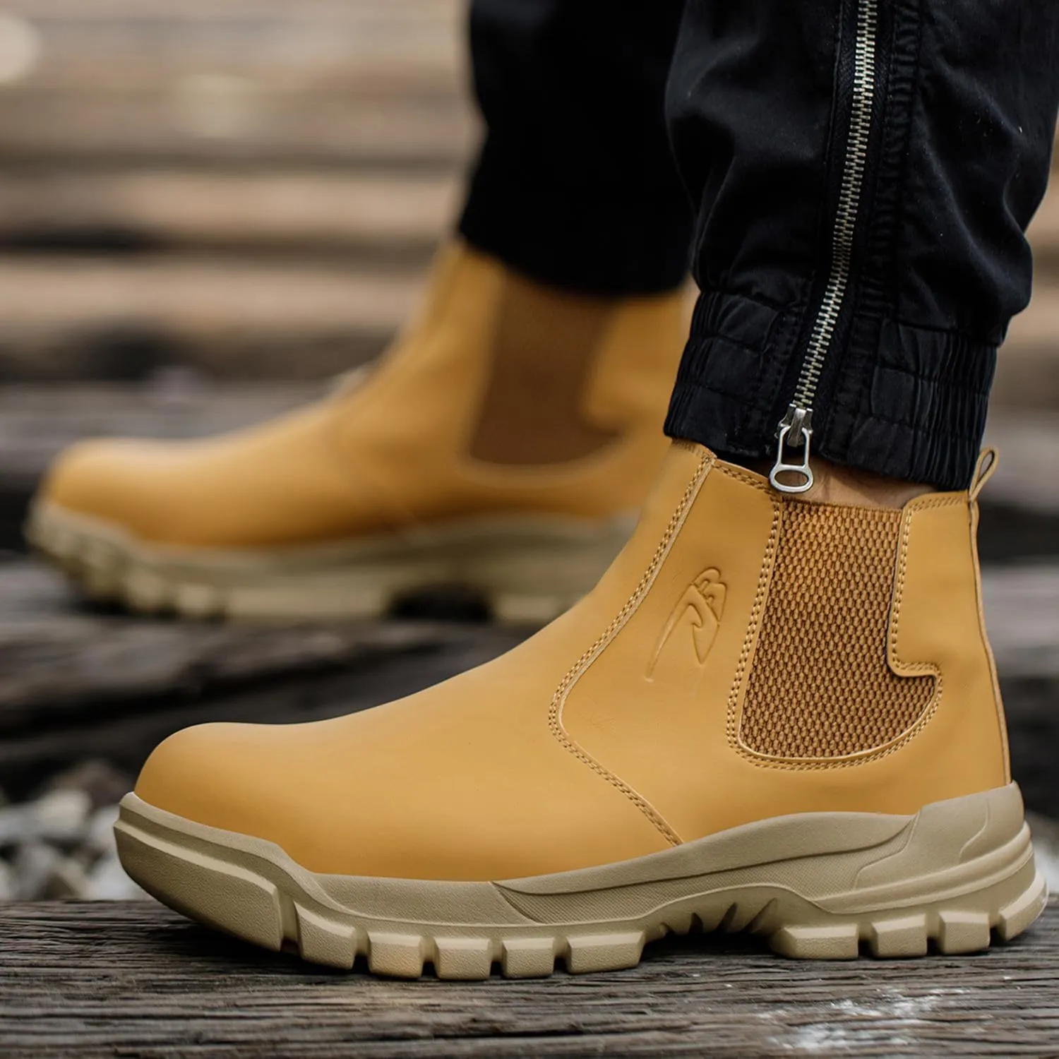 Steel Toe Slip on Work Boots for Men Industrial Construction Safety Work Shoes Lightweight Comfortable Indestructible Sneakers
