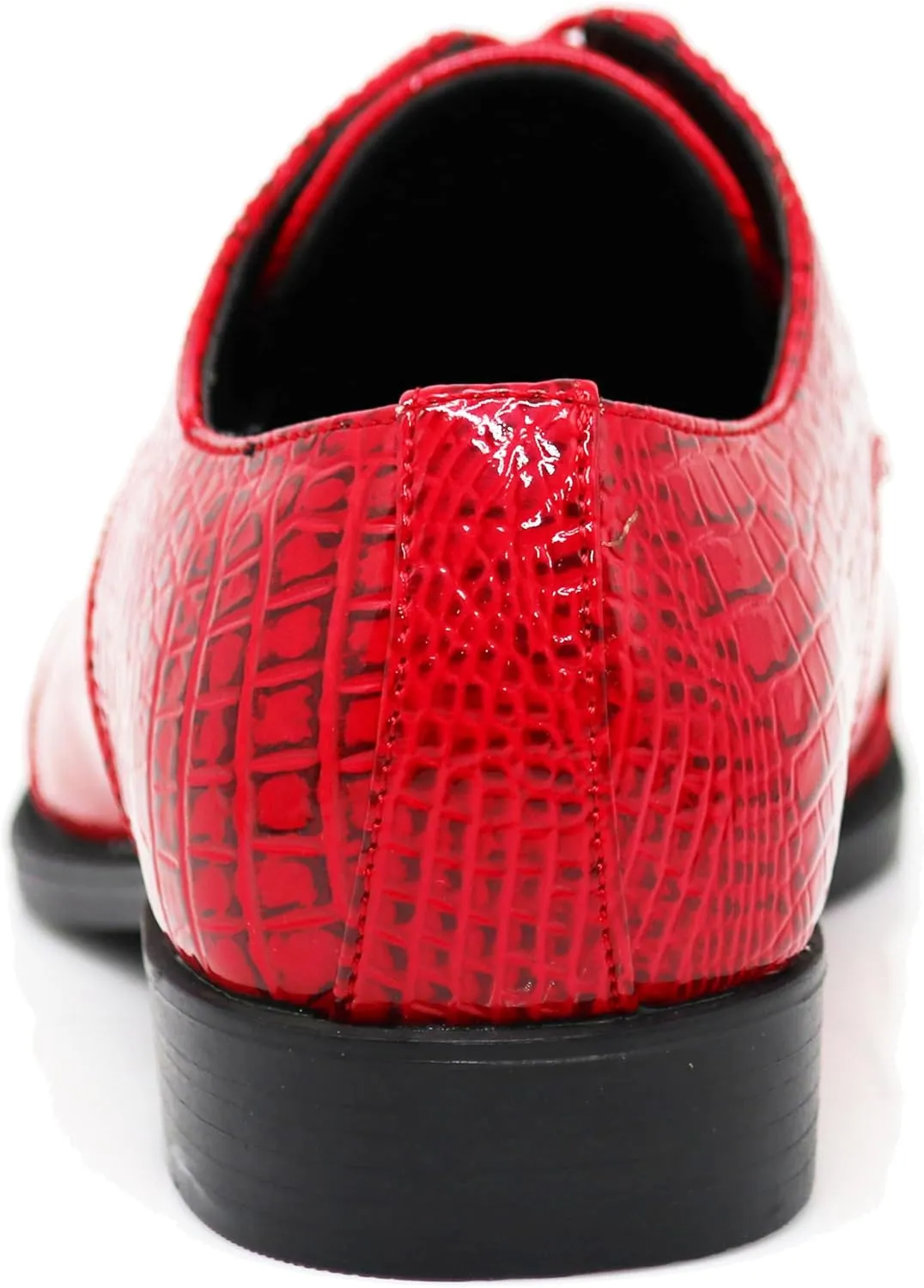 STW Men's Alligator Crocodile Print Oxfords Fashion Lace Up Dress Shoes