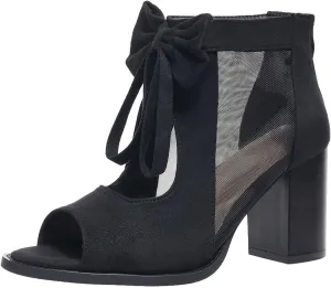 Summer Sandals for Women Ankle Strap Chunky High Heel Bow Fish Mouth Open Toe Sandal Breathable Backless Slingback Booties Gladiator Strappy Lace Up Hollow Out Heels Dress Shoes Comfortable
