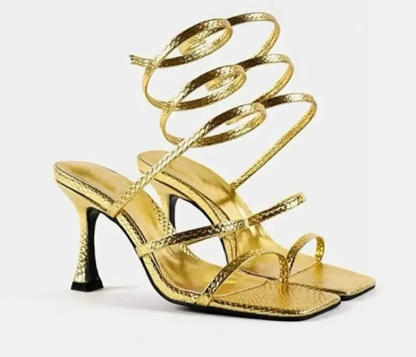 Thin Straps Low Heel Sandal Shoes