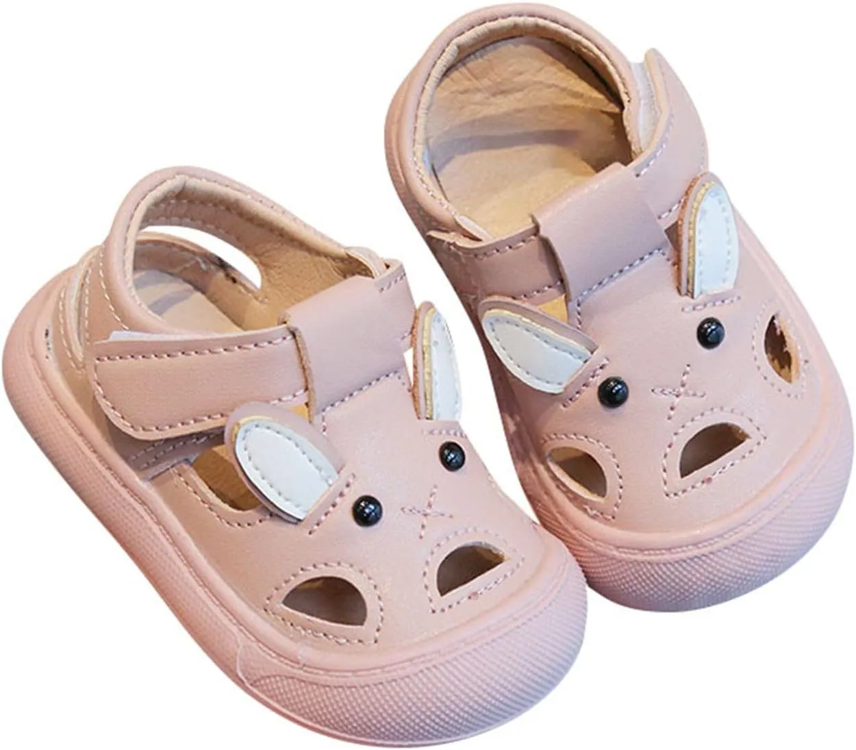 Toddler Boys Girls Cute Bunny Sandals Kids Breathable Lightweight Non-slip Outdoor Closed Toe Summer Walking Shoes