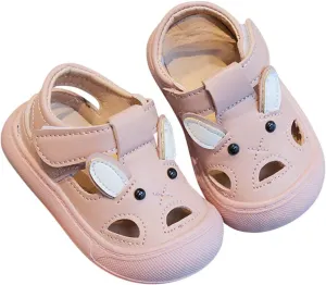 Toddler Boys Girls Cute Bunny Sandals Kids Breathable Lightweight Non-slip Outdoor Closed Toe Summer Walking Shoes