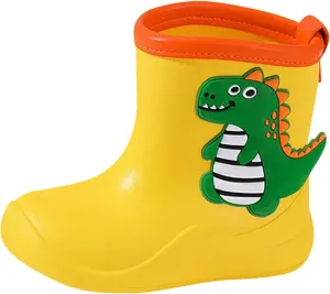 Toddler Dinosaur Rain Boots for Boys Girls Lightweight Waterproof Mud Boots Kids Rain Shoes Baby Water Infant Shoes