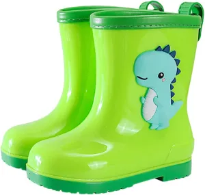 Toddler Dinosaur Rain Boots Little Boys Girls Water Boots Kids' Rainboots Rubber Waterproof Non Slip Toddler Boy Shoes