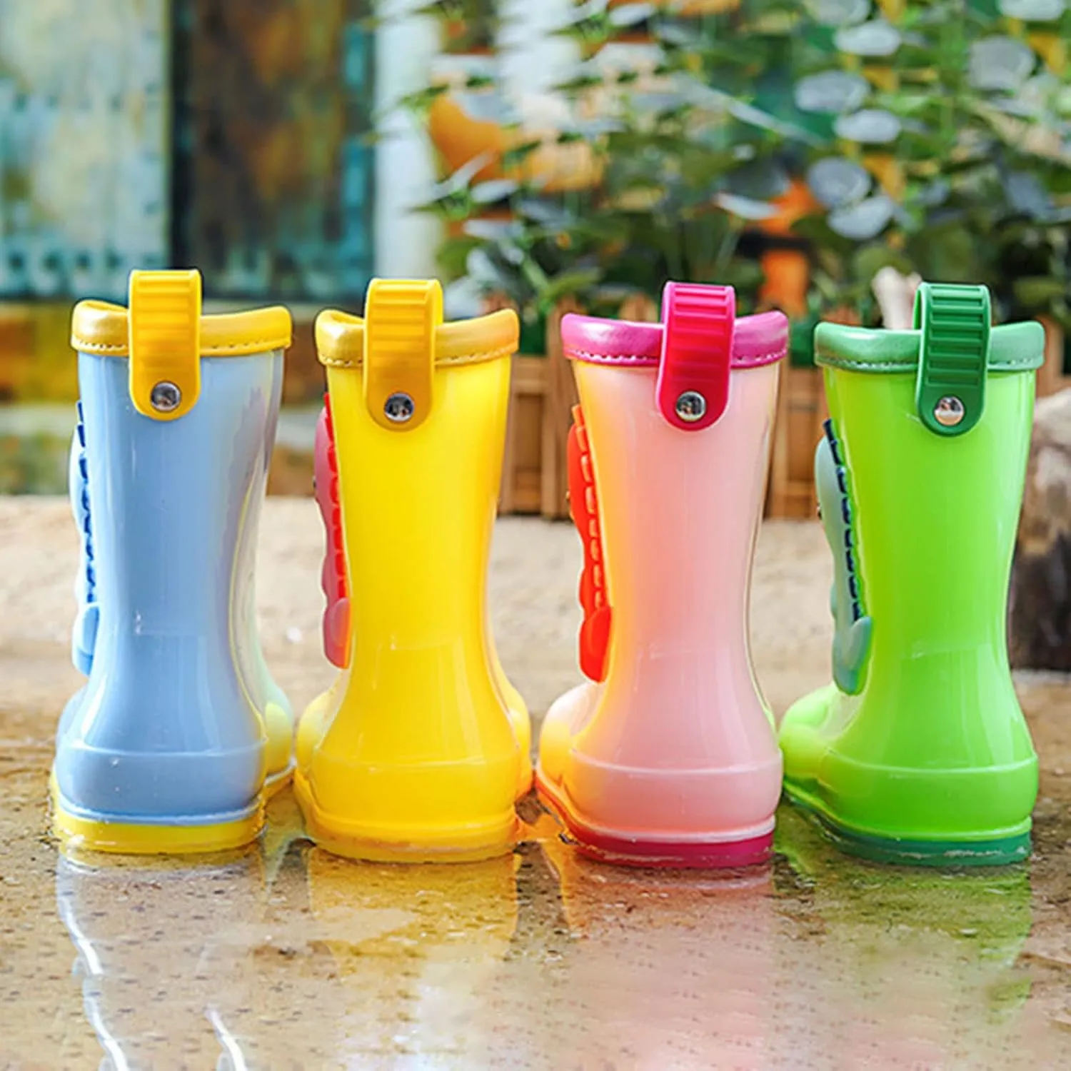 Toddler Dinosaur Rain Boots Little Boys Girls Water Boots Kids' Rainboots Rubber Waterproof Non Slip Toddler Boy Shoes