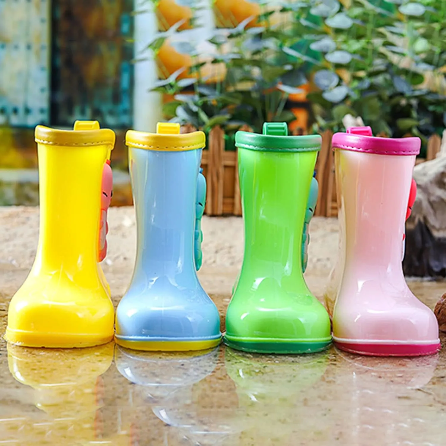 Toddler Dinosaur Rain Boots Little Boys Girls Water Boots Kids' Rainboots Rubber Waterproof Non Slip Toddler Boy Shoes