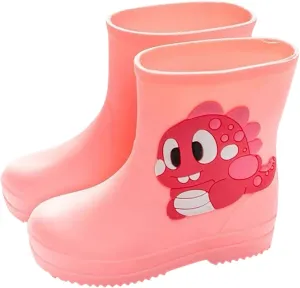Toddler Dinosaur Rain Boots,Waterproof Rubber Boots Kids Rain Boots for Girls Boys Unisex-Child Outdoor Baby Booties