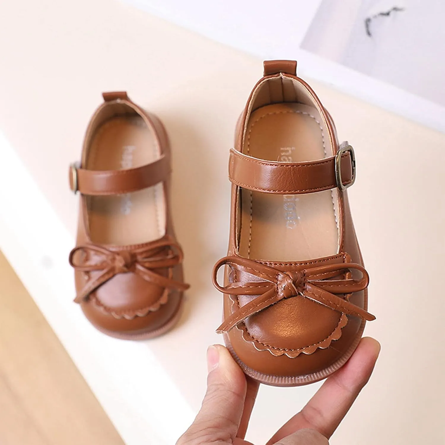 Toddler Girl Size 8 Boots Fashion Four Seasons Children Casual Shoes Girls Leather Shoes Flat Toddler Girl Lace up Boots