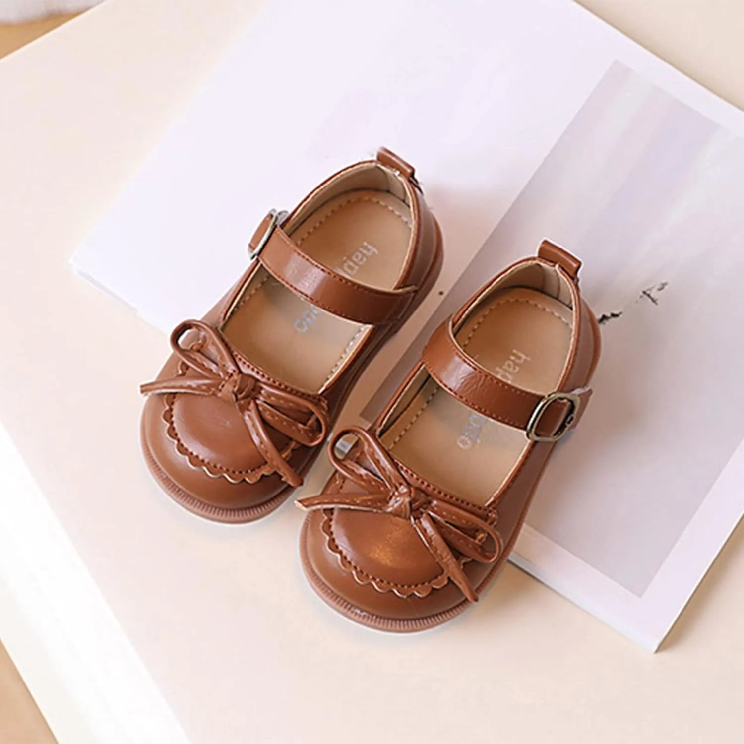 Toddler Girl Size 8 Boots Fashion Four Seasons Children Casual Shoes Girls Leather Shoes Flat Toddler Girl Lace up Boots