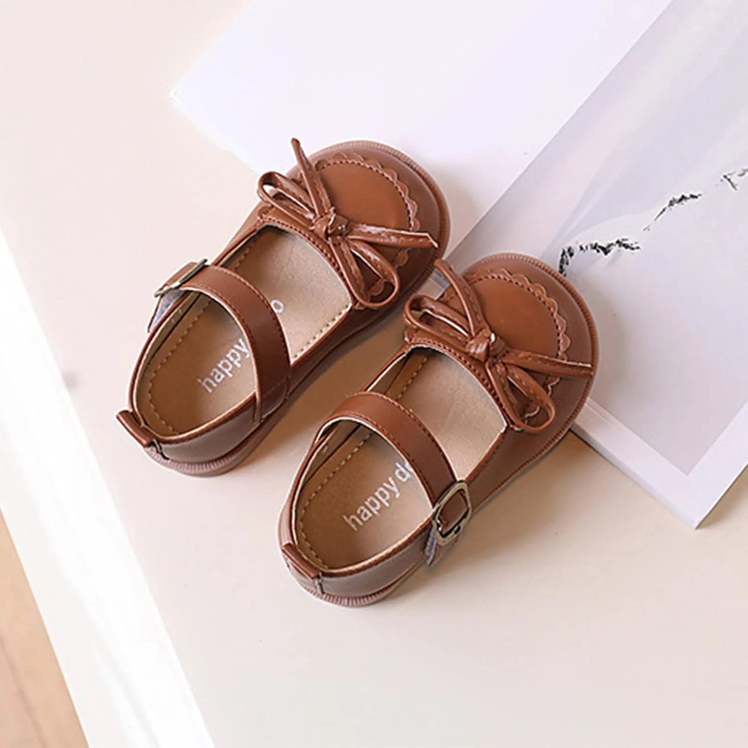 Toddler Girl Size 8 Boots Fashion Four Seasons Children Casual Shoes Girls Leather Shoes Flat Toddler Girl Lace up Boots