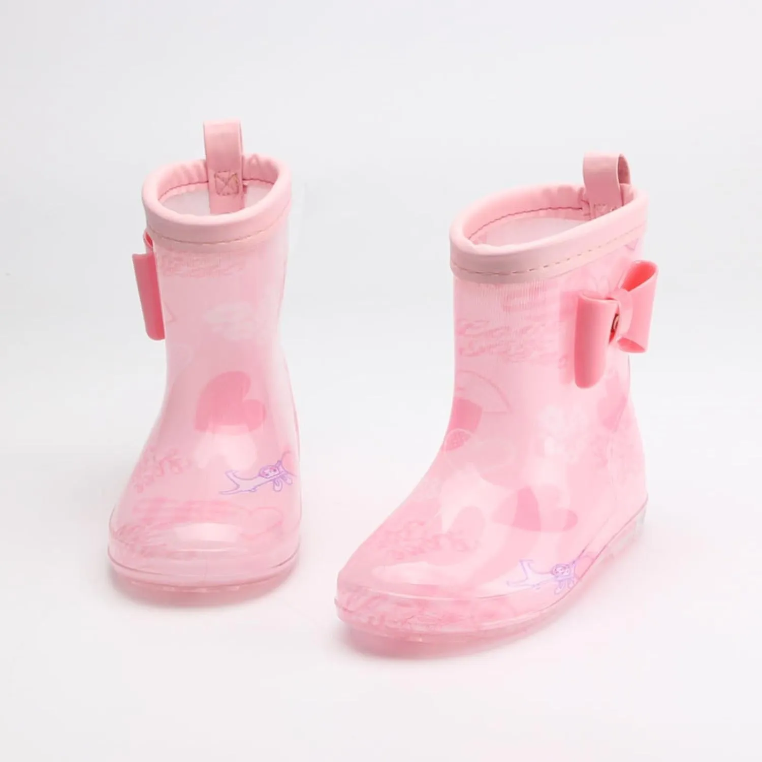 Toddler Rain Boots Rain Boots Short Rain Boots for Toddler Easy Lightweight Girls High Heels Rain Boots