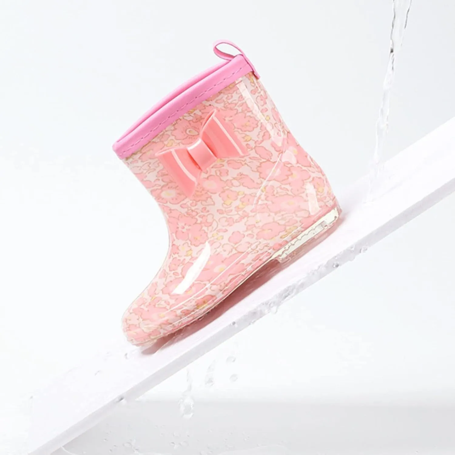 Toddler Rain Boots Rain Boots Short Rain Boots for Toddler Easy Lightweight Girls High Heels Rain Boots