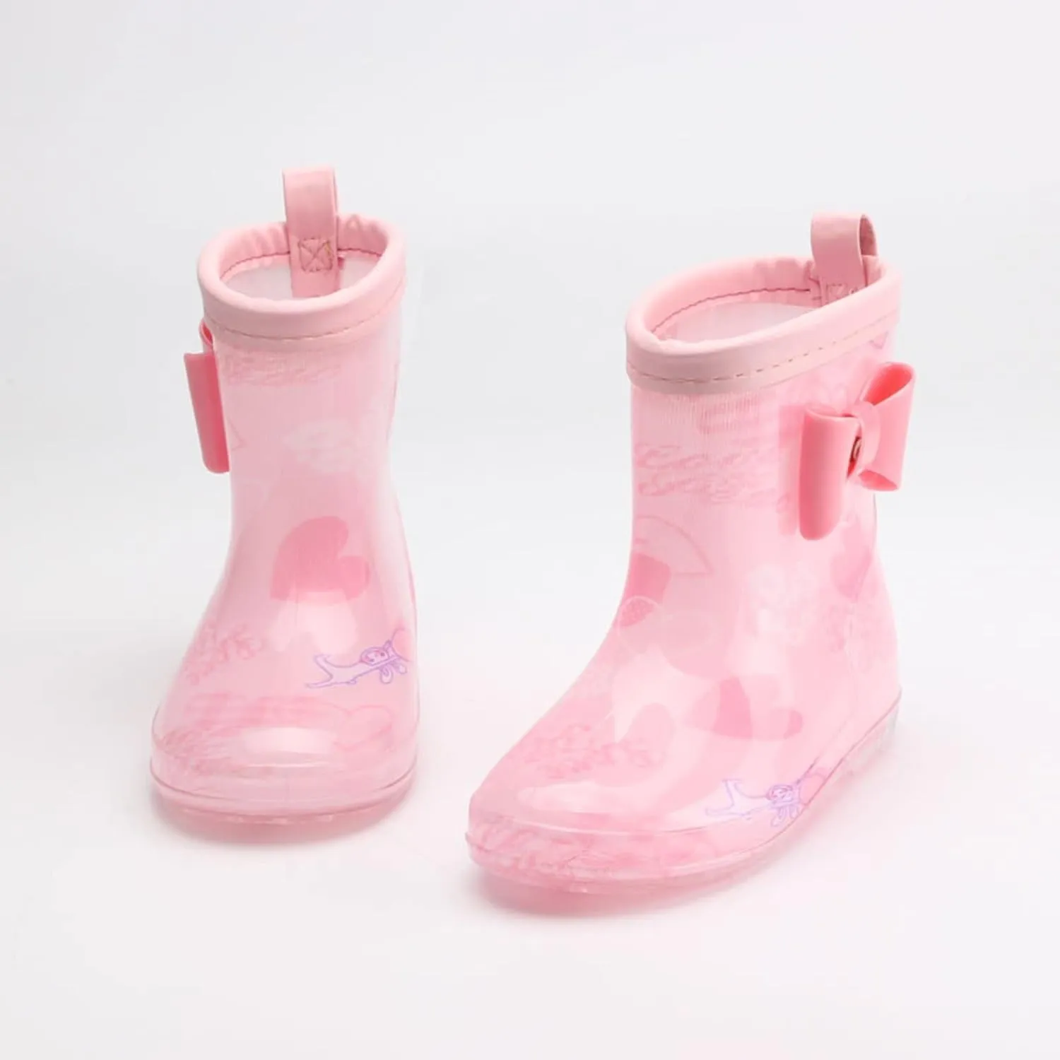Toddler Rain Boots Rain Boots Short Rain Boots for Toddler Easy Lightweight Girls High Heels Rain Boots