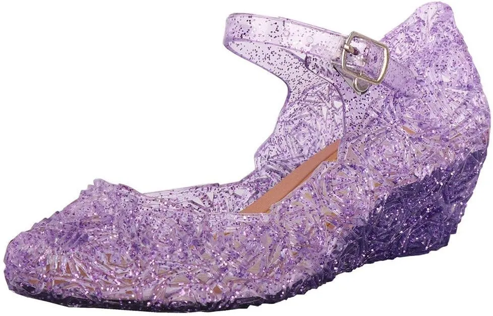 Toddler Shoes Slip on Girls Princess Shoes Infant Party Girls Baby Wedge Toddler Kids Cosplay Baby Sandals 12 18 Months