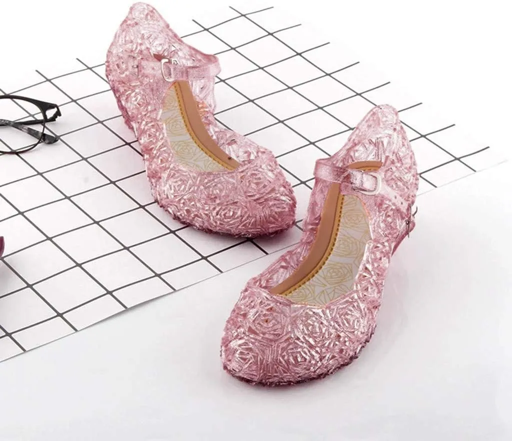 Toddler Shoes Slip on Girls Princess Shoes Infant Party Girls Baby Wedge Toddler Kids Cosplay Baby Sandals 12 18 Months