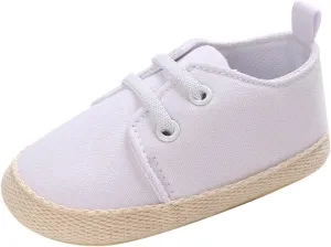 Toddler Size 6 Girls Shoes Children and Infants Toddler Shoes Spring and Autumn Boys and Girls Casual Shoes Light Flat Sole Solid Color White Comfortable and Simple Slip On Infant Squeaky Shoe