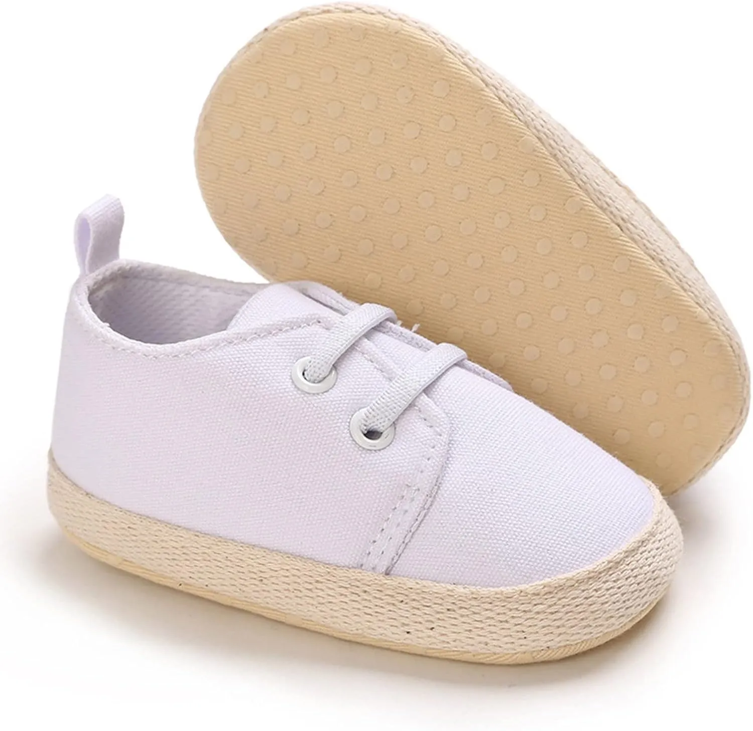 Toddler Size 6 Girls Shoes Children and Infants Toddler Shoes Spring and Autumn Boys and Girls Casual Shoes Light Flat Sole Solid Color White Comfortable and Simple Slip On Infant Squeaky Shoe
