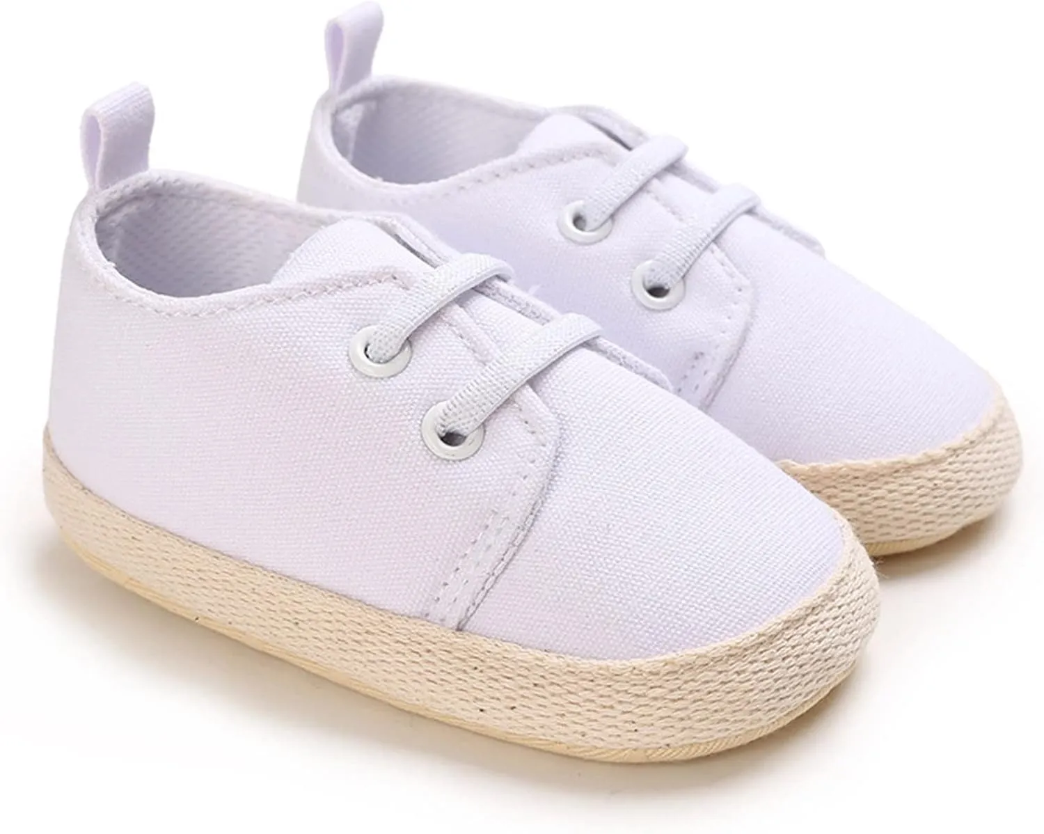 Toddler Size 6 Girls Shoes Children and Infants Toddler Shoes Spring and Autumn Boys and Girls Casual Shoes Light Flat Sole Solid Color White Comfortable and Simple Slip On Infant Squeaky Shoe