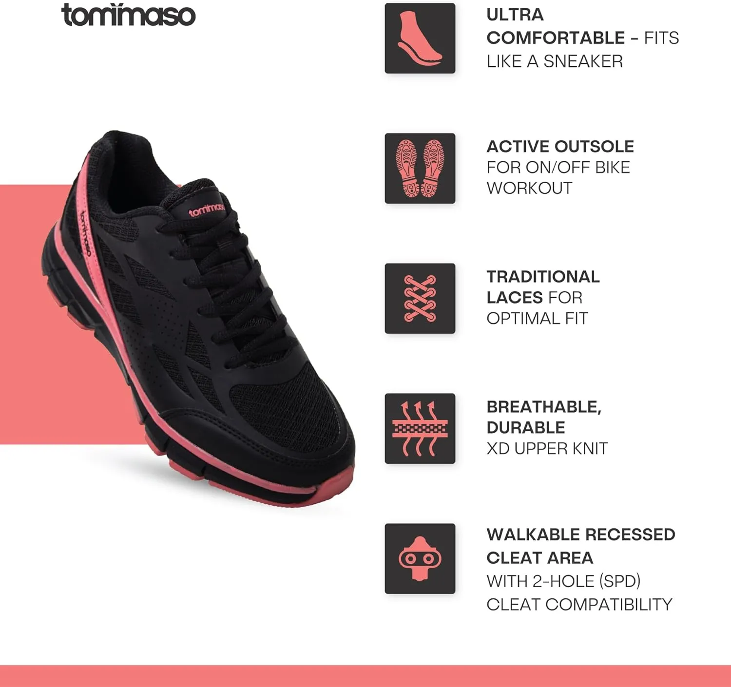 Tommaso Cycling Shoes Women??Outdoor Cycling Shoes Women??Women Specialized Bike Shoes?? Walkable Cycling Shoes??Women SPD Cycling Shoes??Indoor Cycling Shoes Women SPD??Peloton Shoes??SPD Cleat Installed