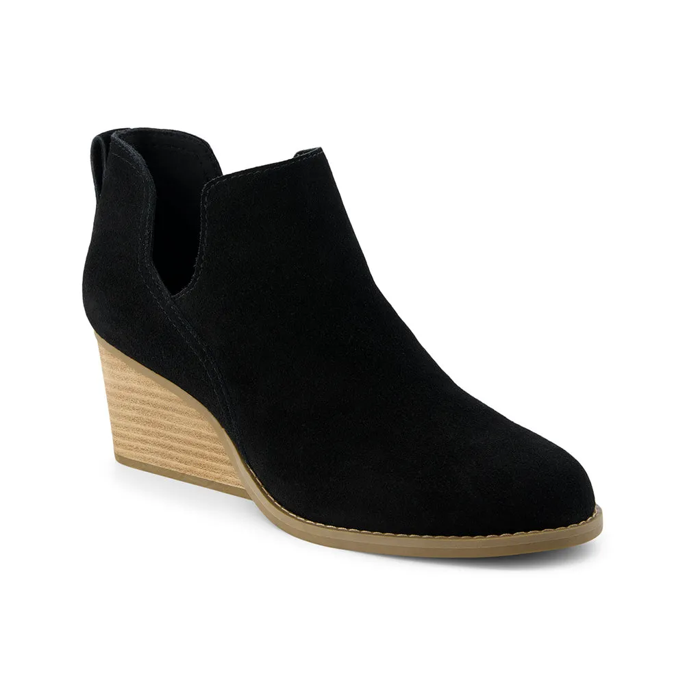 TOMS Women Gwen Black Suede Ankle Boot